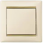 VALENA Рамка 1 пост слоновая кость/золото