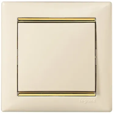 VALENA Рамка 1 пост слоновая кость/золото