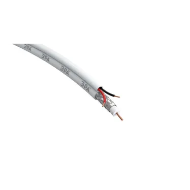 Кабель для аналогового видеонаблюдения ЭРА KK-0.5-PVC ККСВ-2x0.5 мм. бухта 200 метров. белый