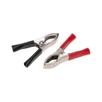 Зажим крокодил, длина 75 мм, ток 30A, 2 шт., пакет БОПП,