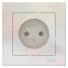 Розетка ATLASDESIGN без заземления 16А в сборе жемчуг