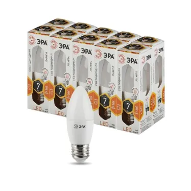 Лампа светодиодная LED B35-7W-827-E27 (диод, свеча, 7Вт, тепл, E27, (10/100/2800)