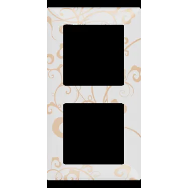 Valena LIFE Рамка 2 поста Ампир белый универсальная