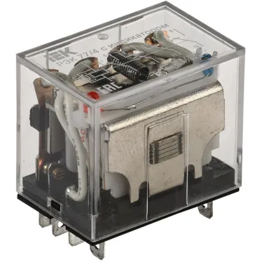 Реле промежуточное 12В AC 4пк 10A РЭК77/4 с индикацией