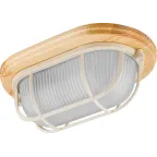 Светильник НБО-04-60-012 Е27 овал с решеткой дерево клен IP54