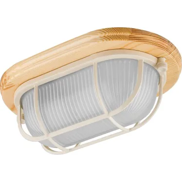 Светильник НБО-04-60-012 Е27 овал с решеткой дерево клен IP54