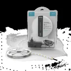 Лента светодиодная LED 2835/60-SMD 6 Вт/м 600 лм/м 4000К DC 12В IP65 8мм комплект лента и драйвер (блистер 5м) Basic Gauss