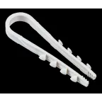 Дюбель-хомут 5-10мм для круглого кабеля нейлон белый (25шт/упак) IEK