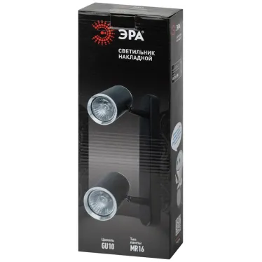 Светильник настенно-потолочный спот OL35-2 BK MR16 GU10 IP20 черный хром