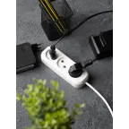 Удлинитель 'Эксперт' 3 гнезда 2 метра 10А/2.2кВт без заземления ПВС 2х0.75 PROxima