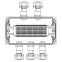 Взрывозащищенная клеммная коробка из полиэстера TBE-P-04-(25xHMM.2)-2xKAEPM2MHK-20(A)-3xKAEPM2MHK-20(C)1Ex e IIC Т5 Gb / Ex tb IIIC T95°C Db IP66 / ШЗ / КЗ