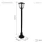 Светильник садово-парковый 4гран черный напольный 112см E27 IP44(У1) НТУ 07-40-002 Валенсия 4 (60)