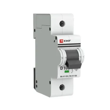 Автоматический выключатель ВА 47-125 1P 100А (D) 15кА PROxima