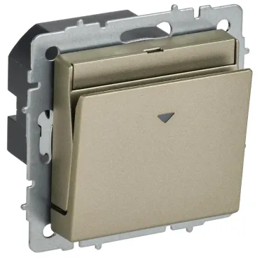 BRITE Выключатель карточный 30А ВС10-1-8-БрШ шампань IEK