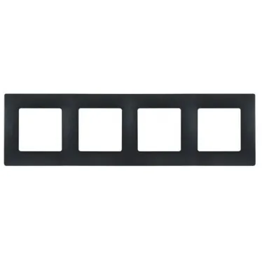 ETIKA Рамка 4 поста антрацит