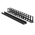 Органайзер кабельный с крышкой и отверстиями 1U, глубина 60 мм, для 19'' IT-корпусов ДКС серии STI/CQE, RAL9005