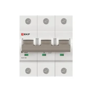 Выключатель автоматический трехполюсный 125А D ВА47-125