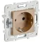 SKANDY Розетка с заземлением с защитными шторками 16А SK-R04Sa песочный IEK