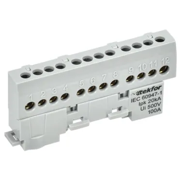 TEKFOR Шина L фаза изолированная на универсальном держателе 6х9-10-Ср IEK