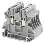 Клемма проходная, винтовой зажим, 2 точки подключения, 2.5 кв.мм, серая