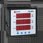 Вольтметр цифровой VD-963 на панель (96х96) трехфазный PROxima