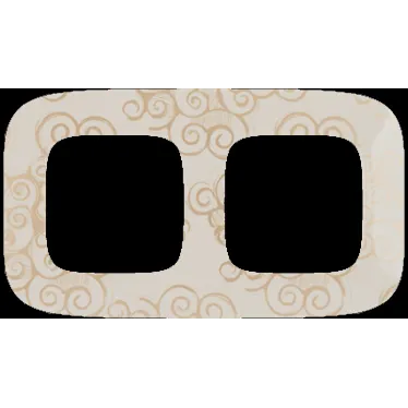 Valena ALLURE Рамка 2 поста Нарцисс золото универсальная