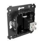 Avanti Розетка телефонная в стену одинарная, ''Черный квадрат''