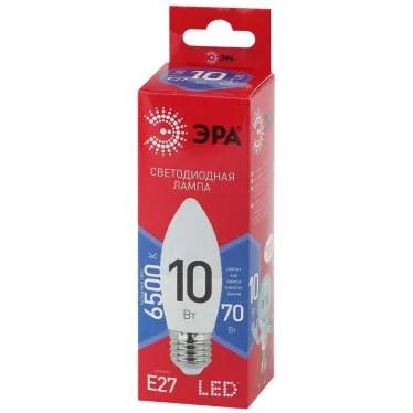 Лампа светодиодная LED B35-10W-865-E27 R (диод, свеча, 10Вт, хол, E27) (10/100/3500)