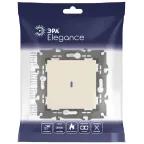 Выключатель с подсветкой, 10АХ-250В, Эра Elegance, сл.кость,14-1102-02