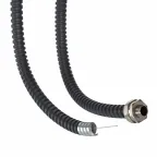 Металлорукав DN 10мм в герметичной ПВХ изоляции, низкотемпературный, Dвн 10,0 мм, Dнар 14,0, с протяжкой, 50 м, цвет чёрный