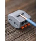 Клемма СМК 222-413 с рычагом 3 отверстия 0,08-2,5(4.0)мм2 (100шт.)