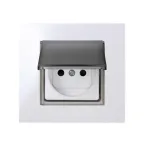 Вставка с крышкой для розетки в 2701610-.., ...620-..., 630-..., 640-030, S27Pl, серый прозрачный