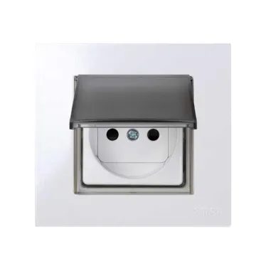 Вставка с крышкой для розетки в 2701610-.., ...620-..., 630-..., 640-030, S27Pl, серый прозрачный