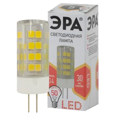 Лампы СВЕТОДИОДНЫЕ СТАНДАРТ LED JC-5W-220V-CER-827-G4 (диод, капсула, 5Вт, тепл, G4)