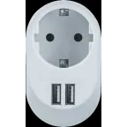 Адаптер NAD-USB01-1E-C-WH с/з 1 гн. USB3.4A