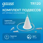 Комплект подвесов для трекового шинопровода осветительного, цвет белый | TR120 | Gauss