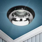 Светильник встраиваемый декоративный KL103 BK/CH MR16 GU5.3 черный хром