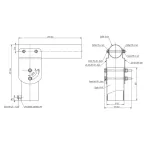 Кронштейн для уличного светильника с переменным углом для торшерной установки in-d60mm out-d48mm SPP-AC7-0-230-048