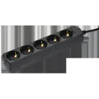 Удлинитель У05 5 мест с/з 3м 3х1мм2 10А 250В чер. | WYP10-10-05-03-Z-K02-G | GENERICA