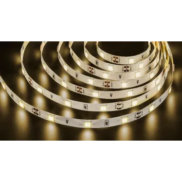 Лента светодиодная LEDх30/м 5м 7.2w/m 12в теплый белый