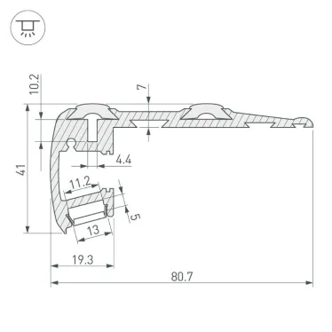 Профиль STEP-2000 ANOD (ARL, Алюминий)