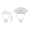 Лампа светодиодная LED 3Вт GU4 220В 2100К MR11 d35х45мм | 132517103 | Gauss