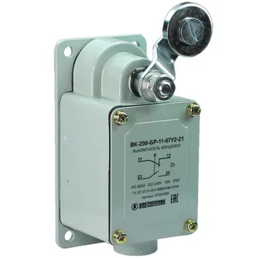 Выключатель концевой ВК-200-БР-11-67У2-21 без сальника ход вправо самовозврат