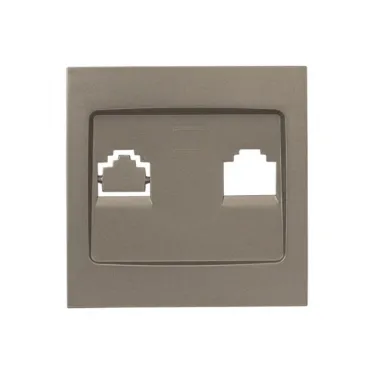 Валенсия лицевая панель розетки RJ-45 1-местная кашемир