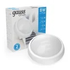 Светильник светодиодный пылевлагозащищенный для ЖКХ IP54 D176*76 8W 680lm 6500K ECO 2.0 круглый 1/12 | 141411308 | Gauss