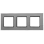 Рамка на 3 поста, металл, Эра Elegance, титан+антр, 14-5203-42