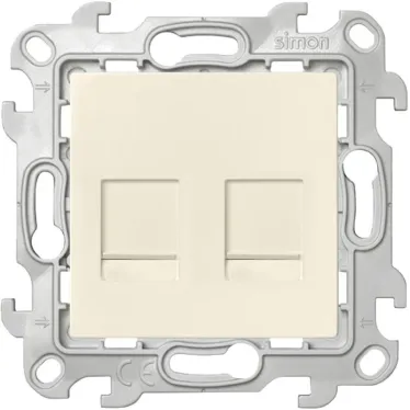 Розетка 2хRJ45 кат 5е UTP, слоновая кость