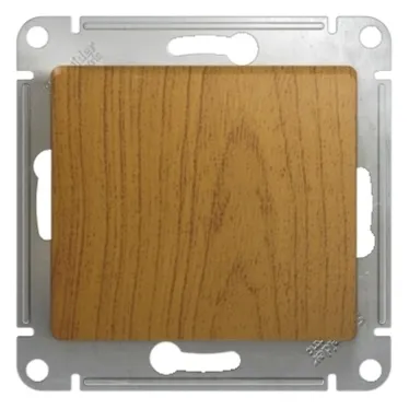 Выключатель одноклавишный, в рамку, схема 1, дуб