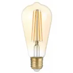 Лампа светодиодная Black LED Filament ST64 E27 8W Golden 740lm 2400К | 157802008 | Gauss