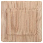 Розетка 2P+E Schuko с крышкой, 16А-250В, СУ, Solo, сосна, 4-203-11